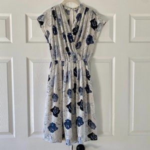 Rework Fizzen Upcycled Blue Floral Dress, Like New